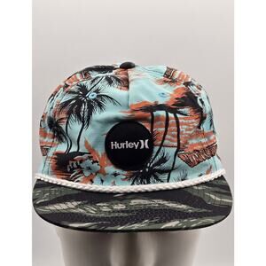 Hurley Snapback Hawaiian Camo Print The Classics Yupoong Rop Hat Cap Surf Palm